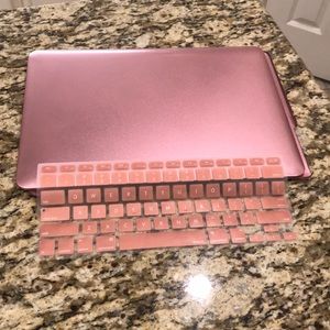 MacBook Air Cover with Keypad cover -Rose Color
